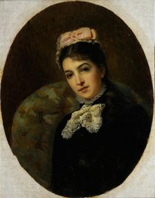 Portrait of M.G. Savina, c1880. Creator: Konstantin Makovsky