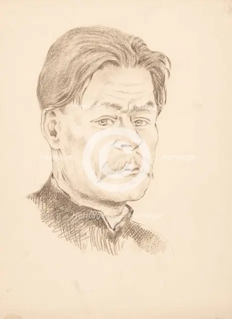 Portrait of M. Gorky, around 1930. Creator: Ivan Zabota.