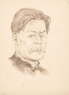 Portrait of M. Gorky, around 1930. Creator: Ivan Zabota
