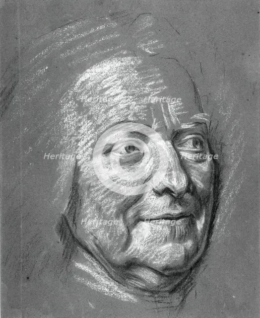 Portrait of M. Louis Silvestre, c. 1753. Creator: Maurice-Quentin de La Tour.