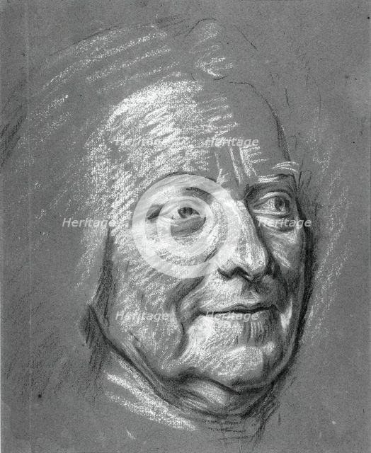 Portrait of M. Louis Silvestre, c. 1753. Creator: Maurice-Quentin de La Tour.