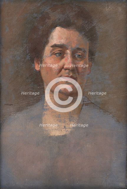 Portrait of M. Suleková, around 1910. Creator: Milan Thomka Mitrovsky.