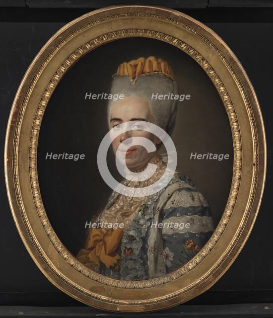 Portrait of Mme Antoinette-Louise Issard-Lacour, married to Ch. A. Bourlet de Vauxelles, 1768-1771. Creator: Alexander Roslin.