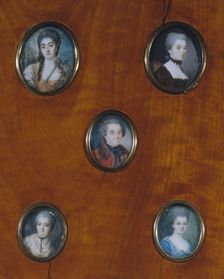 Portrait of Mme d'Epinay with hair in curls. Creator: Unknown