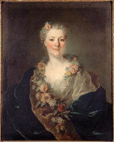 Portrait of Mme Doyen, born de la Planche, sister-in-law of the painter Doyen, c1750. Creator: Louis Tocque