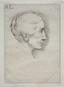 Portrait of Mme. Emily Hughes (1st Plate). Creator: Alphonse Legros (French, 1837-1911)