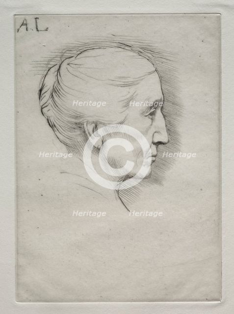 Portrait of Mme. Emily Hughes (1st Plate). Creator: Alphonse Legros (French, 1837-1911).