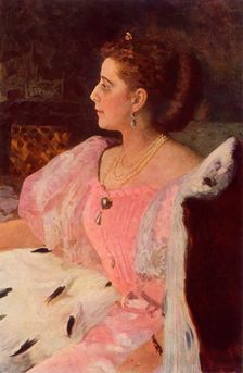 Portrait of Mme Golovina 1896, (1965). Creator: Il'ya Repin