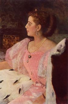 Portrait of Mme Golovina 1896, (1965). Creator: Il'ya Repin