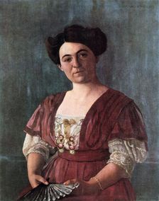 Portrait of Mme Haasen, 1908. Artist: Félix Vallotton