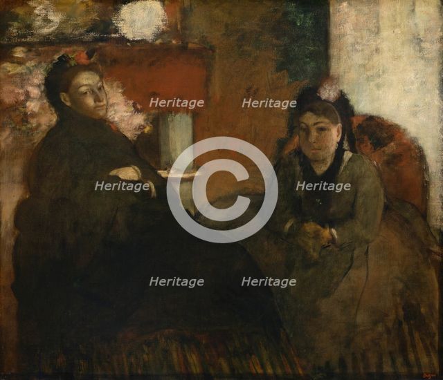 Portrait of Mme. Lisle and Mme Loubens, 1866/70. Creator: Edgar Degas.
