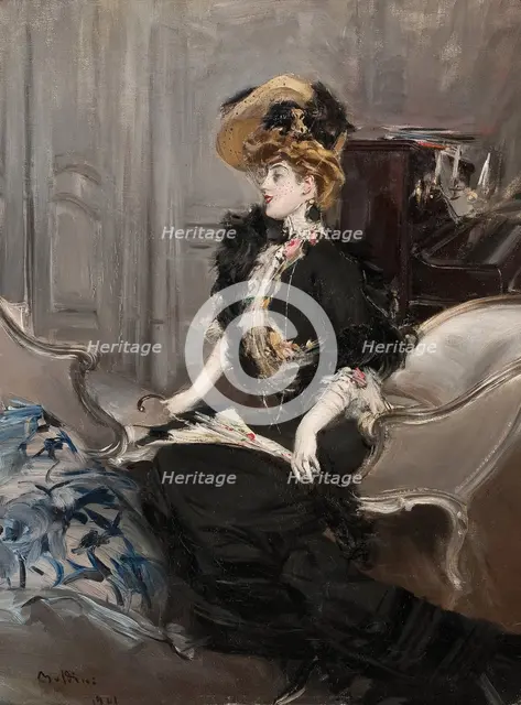 Portrait of Mme. R.L.  , 1901. Creator: Boldini, Giovanni (1842-1931).