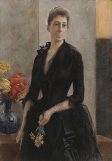 Portrait of Mme Weissgerber de Stragewicz, later Mme R. Berenger, 1887. Creator: Albert Edelfelt