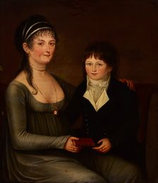 Portrait of Mother with Her Son, 1st half of 19th century. Creator: Unknown