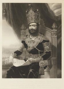 Portrait of Mohammad Shah Qajar (1810-1848). Creator: Coombs, Joseph Epenetus (active 1830s-1840s)