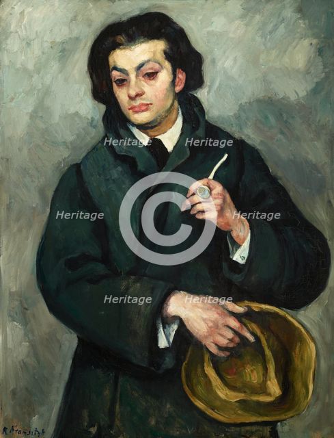 Portrait of Mojzesz Kisling, 1913. Creator: Roman Kramsztyk.