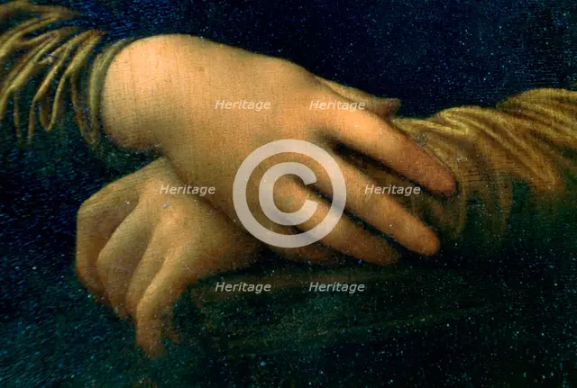 'Portrait of Mona Lisa' (detail), 1503-1506. Artist: Leonardo da Vinci