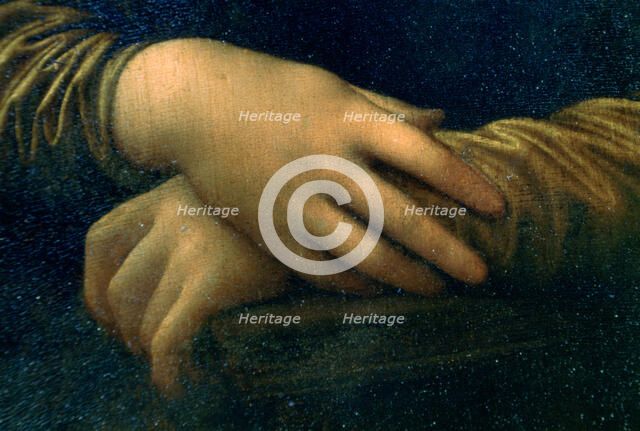 'Portrait of Mona Lisa' (detail), 1503-1506. Artist: Leonardo da Vinci