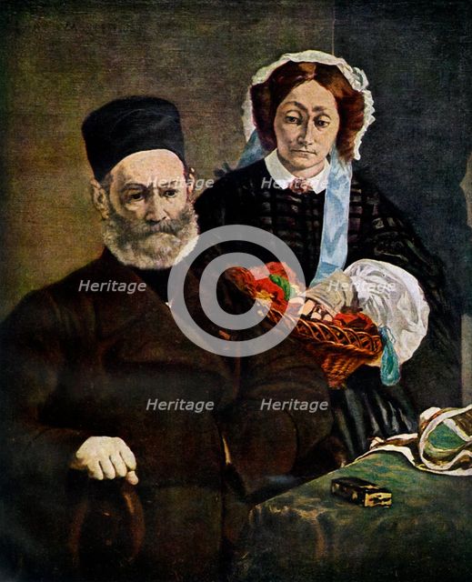 'Portrait of Monsieur and Madame Auguste Manet', 1860 (1938).Artist: Edouard Manet