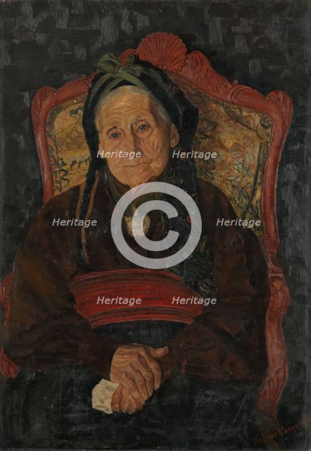 Portrait of "Mor Kleppen", 1896 or 1897. Creator: Helene Augusta Vosgraff.