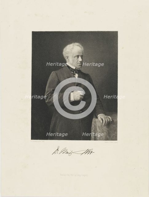 Portrait of Moritz Veit (1808-1864), ca 1860. Creator: Schieferdecker, Christian Karl August (1823-1878).