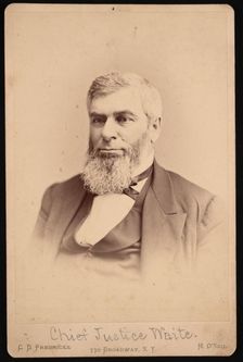 Portrait of Morrison Remick "Mott" Waite (1816-1888), Before 1888. Creators: Charles De Forest Fredricks, Charles D. Fredricks & Co