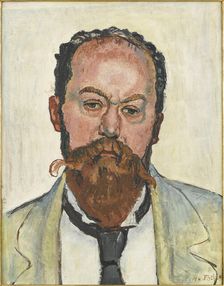 Portrait of Mathias Morhardt (1863-1939), 1913. Creator: Hodler, Ferdinand (1853-1918)