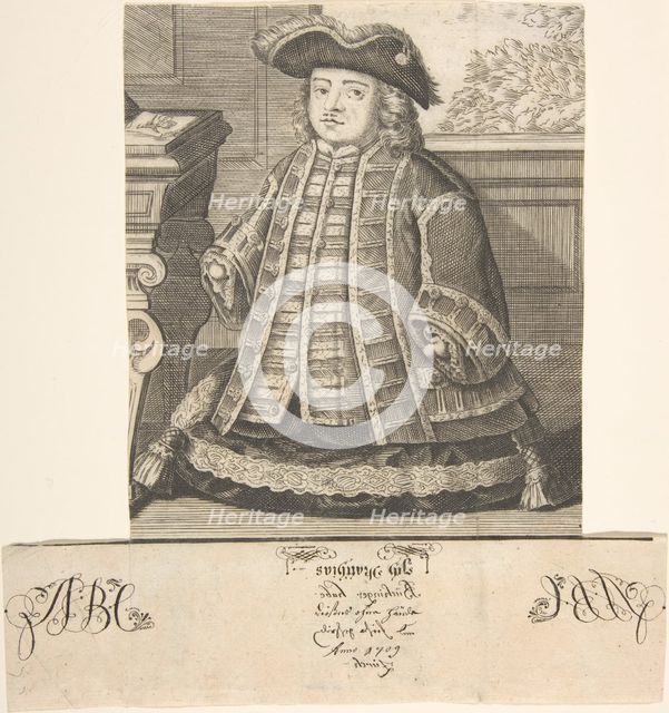 Portrait of Matthias Buchinger (1674-1739), 1709. Creator: Anon.