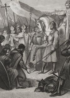 Portrait of Mauregatus of Asturias, the Usurper (?-788), King of Asturias from 783 to 788, 1853. Creators: Unknown, Antonio Roca Sallent