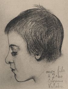 Portrait of Maurice Utrillo at the age of 7. (Photo reproduction by Gustave Coquiot, 1925), 1890. Creator: Valadon, Suzanne (1865-1938)