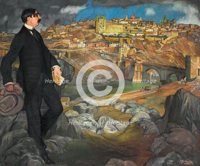 Portrait of Maurice Barrès, 1913. Creator: Zuloaga y Zabaleto, Ignacio (1870-1945).