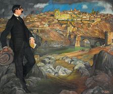 Portrait of Maurice Barrès, 1913. Creator: Zuloaga y Zabaleto, Ignacio (1870-1945)
