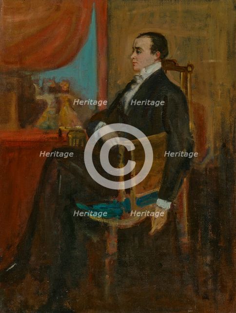 Portrait of Max Beerbohm (1872-1956), c1900. Creator: Conder, Charles (1868-1909).