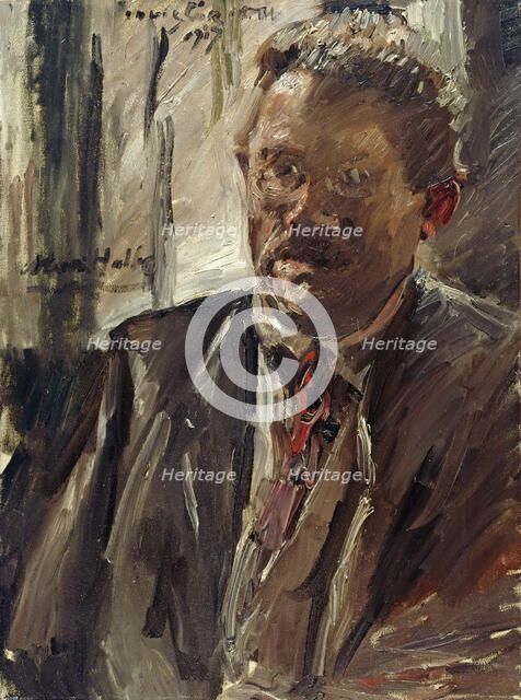 Portrait of Max Halbe (1865-1944), 1917. Creator: Corinth, Lovis (1858-1925).