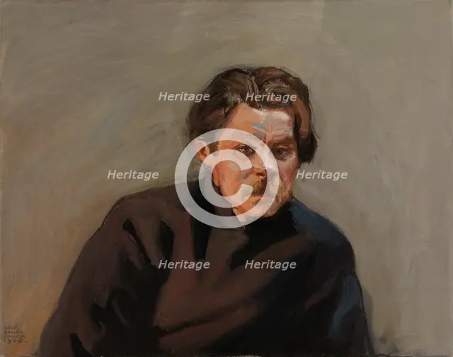 Portrait of Maxim Gorky, 1906. Creator: Akseli Gallen-Kallela.