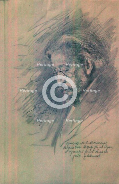Portrait of Maximilian von Messmacher (1842–1906), 1896. Artist: Repin, Ilya Yefimovich (1844-1930)