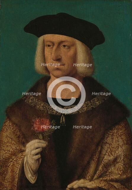Portrait of Maximilian I (1459-1519), c.1530. Creator: Workshop of Joos van Cleve.