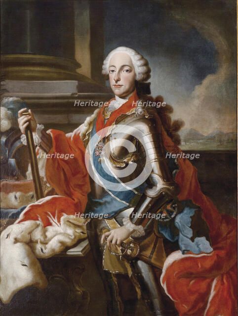 Portrait of Maximilian III Joseph (1727-1777), Elector of Bavaria, Mid of the 18th cen.. Artist: Desmarées, George (1697-1776)