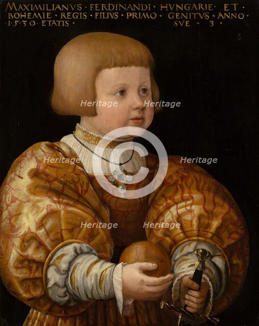 Portrait of Maximilian of Austria (1527-1576), Aged Three. Creator: Jakob Seisenegger.