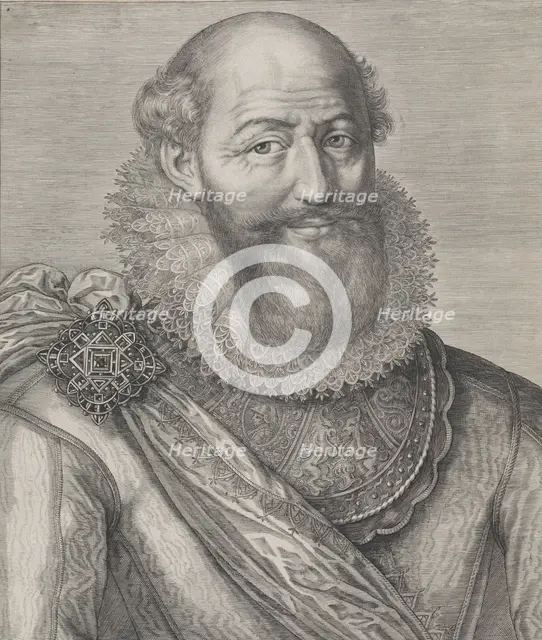 Portrait of Maximilien de Béthune, Duc de Sully, 1612. Creator: Jacob Matham.