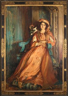 Portrait of Mabel Dodge at Villa Curonia, Florence, 1911. Creator: Jacques Emile Blanche