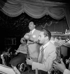 Portrait of Machito and Graciella Grillo, Glen Island Casino, New York, N.Y., ca. July 1947. Creator: William Paul Gottlieb
