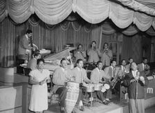 Portrait of Machito, Jose Mangual, Carlos Vidal(?), Mario Bouza...Glen Island Casino, N.Y., 1947. Creator: William Paul Gottlieb