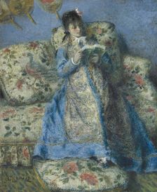 Portrait Of Madame Monet (Madame Claude Monet Reading), c1874. Creator: Pierre-Auguste Renoir