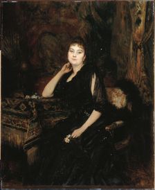 Portrait of Madame Olympe Heriot, born Cyprienne Dubernet (1857-1947), 1891. Creator: Theobald Chartran