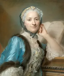 Portrait of Madame Anne-Jeanne Cassanéa de Mondonville, née Boucon (1708-1780), c. 1752. Creator: Maurice-Quentin de La Tour