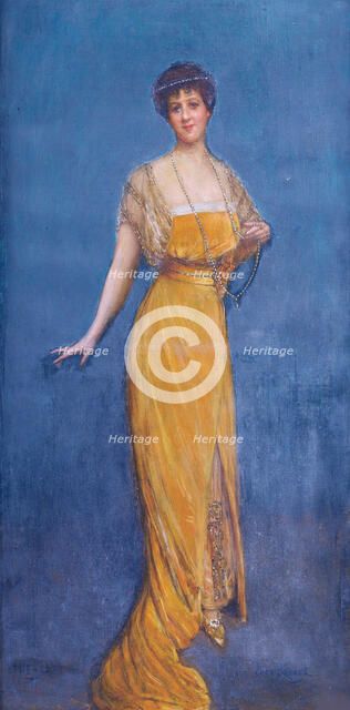 Portrait of Madame Blanche Vesnitch (née Ulman), 1913. Creator: Béraud, Jean (1849-1936).