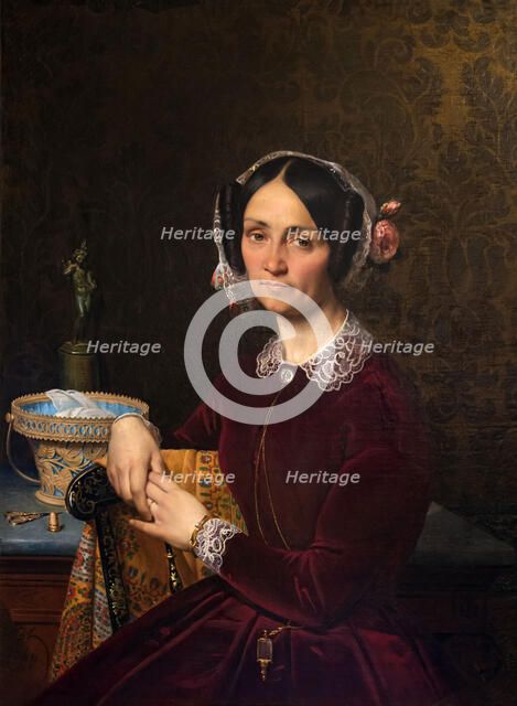 Portrait of Madame Blondel, 1849. Creator: Blondel, Merry-Joseph (1781-1853).