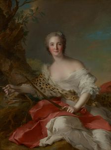 Portrait of Madame Bonnier de la Mosson as Diana (Constance-Gabrielle-Magdeleine du..., 1742. Creator: Jean-Marc Nattier