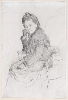 Portrait of Madame Bouquet de la Grye, 1879. Creator: Marcellin-Gilbert Desboutin